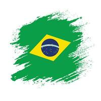 Brasilien grunge textur flagga vektor