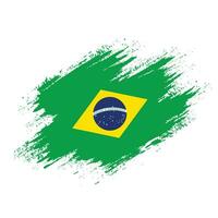 verblasste Grunge-Textur Brasilien abstrakter Flaggenvektor vektor