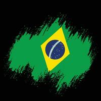 urblekt Brasilien grunge textur flagga vektor