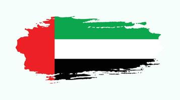 årgång förenad arab emirates grunge textur flagga vektor