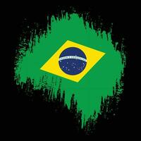 Brasilien bedrövad grunge flagga vektor