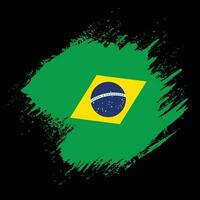 Brasilien urblekt grunge textur flagga vektor