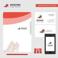 Sandalen Business Logo File Cover Visitenkarte und mobile App Design Vector Illustration