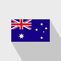 australien-flagge langer schatten-designvektor vektor