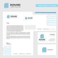 Dokument Business Briefkopf Umschlag und Visitenkarte Design Vektorvorlage vektor