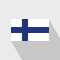Designvektor für lange Schatten der finnischen Flagge vektor