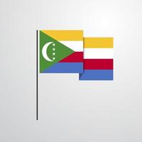 demokratisk republik av de kongo vinka flagga design vektor