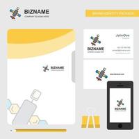 satellite business logo file cover visitenkarte und mobile app design vektorillustration vektor