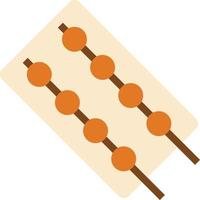 Schweinefleischbällchen-Essen - flaches Symbol vektor