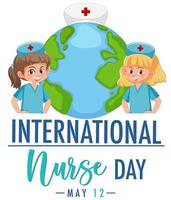 internationale Krankenschwester Tag Banner vektor