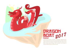 Drachenboot-Festival Hintergrund vektor