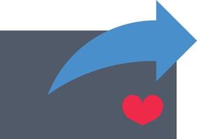 dela med sig social media nätverk tycka om kärlek - platt ikon vektor