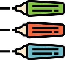 Textmarker-Briefpapier-Highlight-Tool - gefülltes Umrisssymbol vektor
