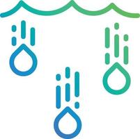 regnen fallender Wassertropfen - Verlaufssymbol vektor