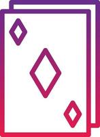 Karten Partyspiel Glücksspiel Diamond - Farbverlauf-Symbol vektor