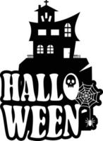 Halloween-Design mit Typografie und weißem Hintergrundvektor vektor