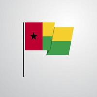 guinea-bissau-flaggendesignvektor vektor