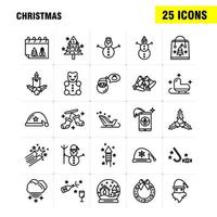 weihnachtszeilensymbole für infografiken mobiles uxui-kit und druckdesign umfassen weihnachtsmann weihnachtswinter weihnachtsmann weihnachtsmannsammlung modernes infografik-logo und piktogramm vektor