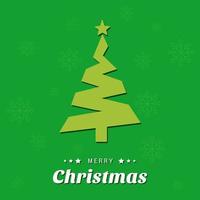 glad jul kreativ design med grön bakgrund vektor