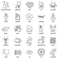 25 Business-Konzept-Mix-Linie-Icon-Set vektor