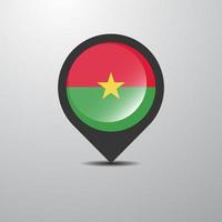 Burkina Faso Kartenstift vektor