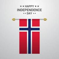 Norwegen Unabhängigkeitstag hängender Flaggenhintergrund vektor