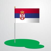 serbien fahnenmast vektor