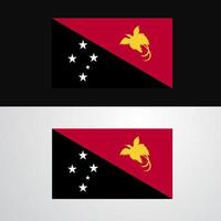 papua ny guinea flagga baner design vektor