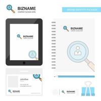 suche avatar business logo tab app tagebuch pvc mitarbeiterkarte und usb marke stationäre paketdesign vektorvorlage vektor