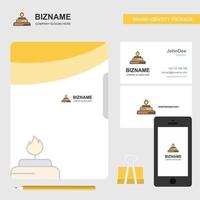 Burner Business Logo File Cover Visitenkarte und mobile App Design Vector Illustration