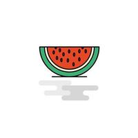 Symbolvektor für flache Wassermelone vektor