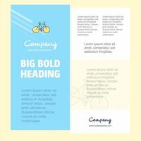 cykel företag företag affisch mall med plats för text och bilder vektor bakgrund
