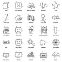 25 Business-Konzept-Mix-Linie-Icon-Set vektor