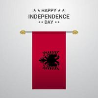 albania oberoende dag hängande flagga bakgrund vektor