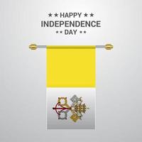 vatikanstadt heilig siehe unabhängigkeitstag hängender flaggenhintergrund vektor