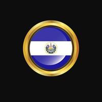 El Salvador Flagge goldener Knopf vektor
