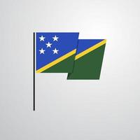 Salomonen winken Flagge Design Vektor