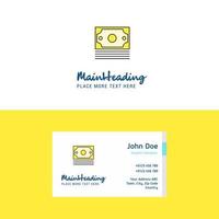 Flat-Dollar-Logo und Visitenkartenvorlage Business-Konzept-Logo-Design vektor