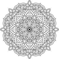 Blumen-Mandala-Muster für Malbuch für Erwachsene vektor