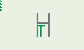 alfabetet bokstäver initialer monogram logotyp ht, th, h och t vektor