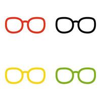 brillenset im flachen stil isoliert vektor
