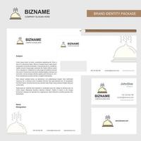 Teller Business Briefkopf Umschlag und Visitenkarte Design Vektorvorlage vektor