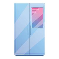 smart kylskåp ikon, tecknad serie stil vektor