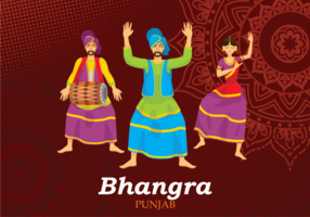 Bhangra Volkstanz Illustration vektor