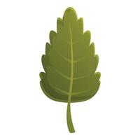 grünes Herbstbaumblatt-Symbol, Cartoon-Stil vektor