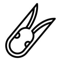 Symbol für elektronische Zigarettenklemme, Umrissstil vektor