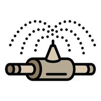 Symbol für Wasserbewässerung, Umrissstil vektor
