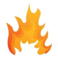 Symbol für warme Flamme, Cartoon-Stil vektor