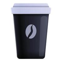 mocka kaffe kopp ikon, tecknad serie stil vektor