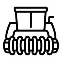 Bauernhof-Mähdrescher-Symbol, Umrissstil vektor